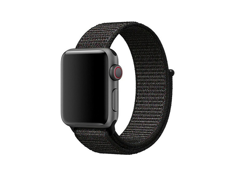 Nylonový řemínek na Apple Watch - Černo-červený