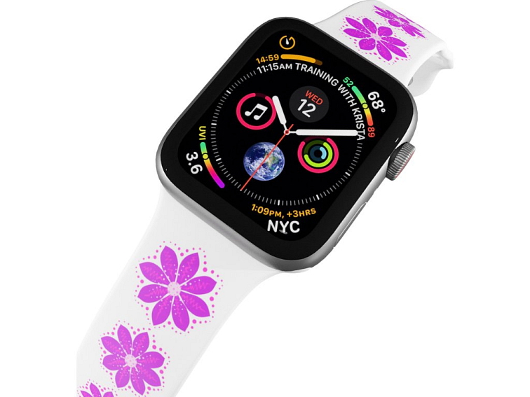 Apple watch řemínek Fialová květina