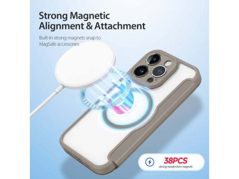 Ochranné pouzdro pro iPhone 14 Pro - DuxDucis, SkinX Pro with MagSafe Beige