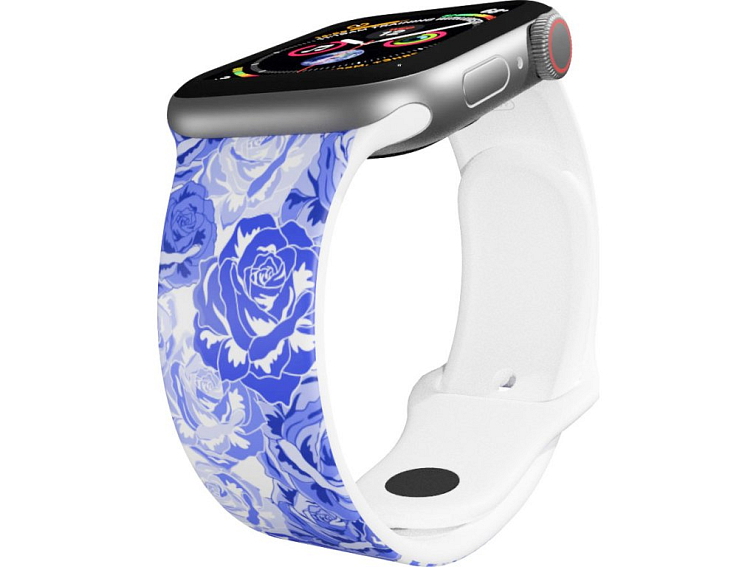 Apple watch řemínek Modré květiny