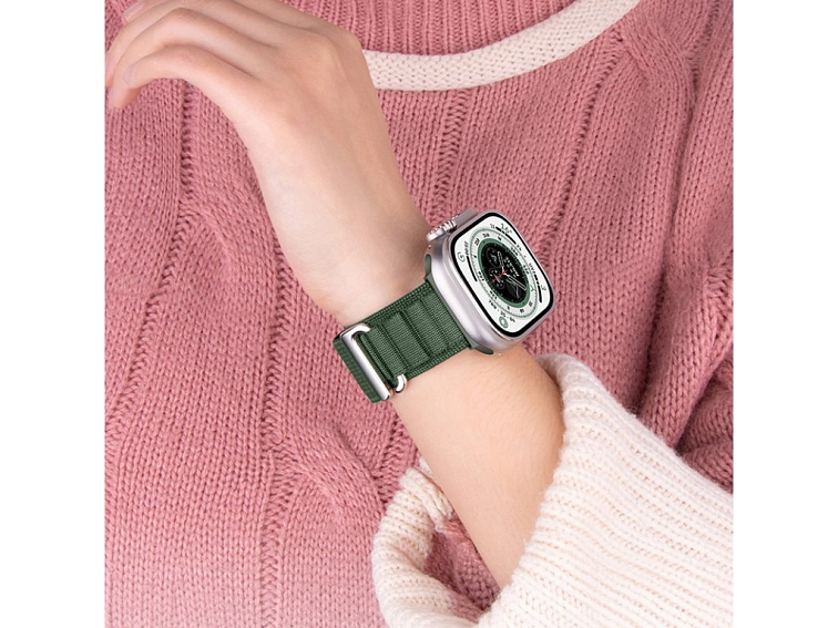 Řemínek pro Apple Watch 38mm / 40mm / 41mm / 42mm - Hoco, WA20 Climbing Dark Olive Green