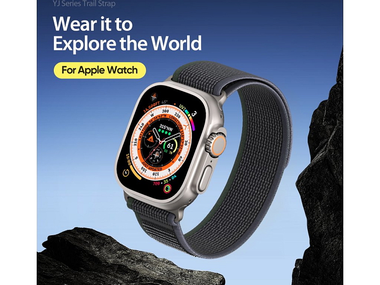 Řemínek na Apple Watch 38mm / 40mm / 41mm / 42mm - DuxDucis, YJ Blue/Black