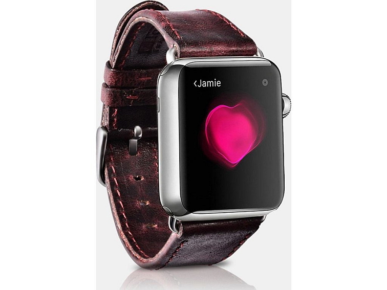 Řemínek pro Apple Watch 38mm / 40mm / 41mm / 42mm - iCarer, Classic Wine