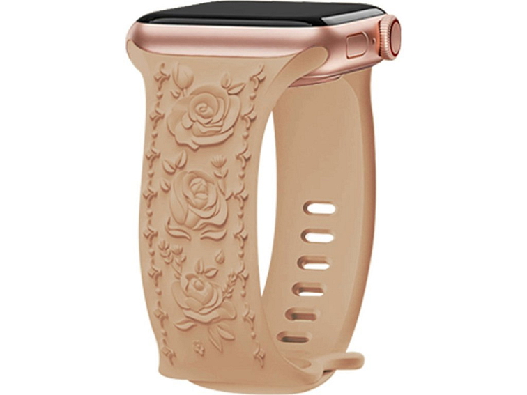 Řemínek gravírované růže pro Apple Watch 38/40/41/42(S10)mm