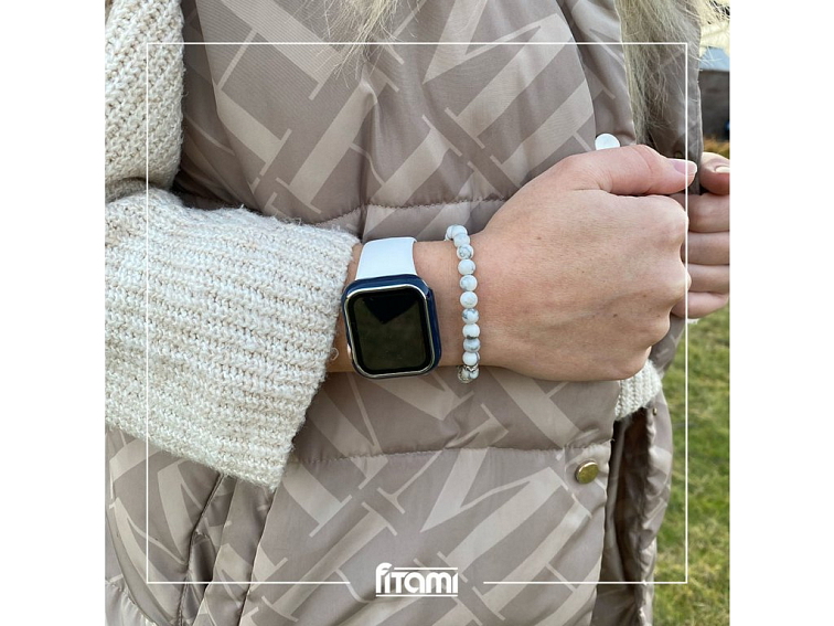 Lesklé ochranné pouzdro s tvrzeným sklem - Modré se stříbrným obrysem