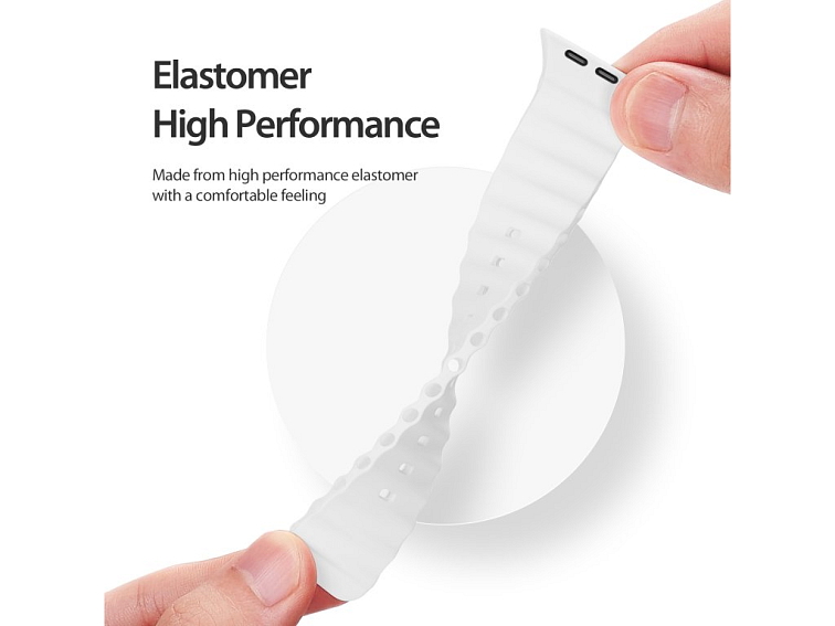 Řemínek pro Apple Watch 38mm / 40mm / 41mm / 42mm - DuxDucis, OceanWave White