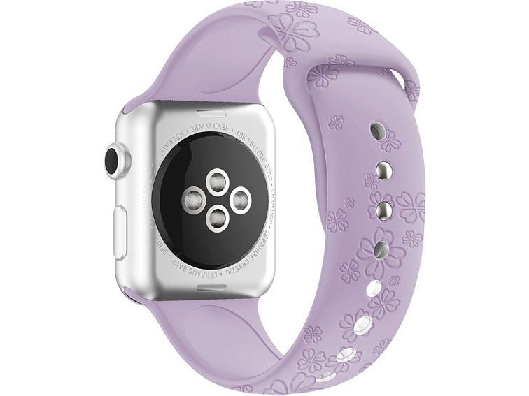 Letní řemínek pro Apple Watch - Fialový čtyřlístek