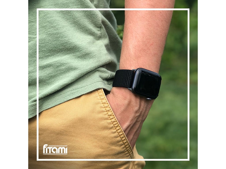 Nylonový řemínek na Apple Watch - Černý