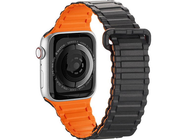 Řemínek pro Apple Watch 38mm / 40mm / 41mm / 42mm - DuxDucis, Armor Black/Orange
