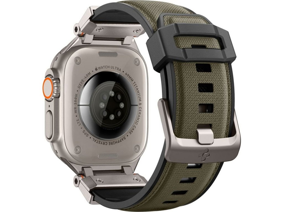 Řemínek pro Apple Watch 44mm / 45mm / 46mm / 49mm - Spigen, Durapro Armor Military Green