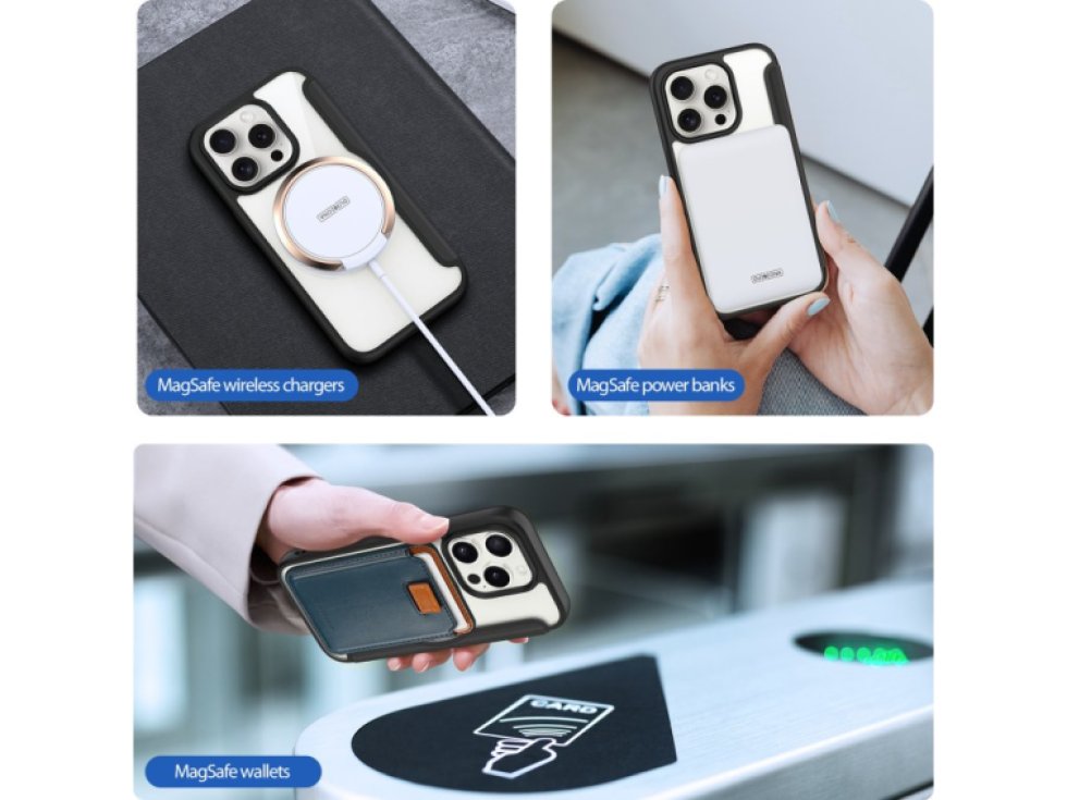 Ochranné pouzdro na iPhone 15 Pro - DuxDucis, SkinX Pro with MagSafe Black