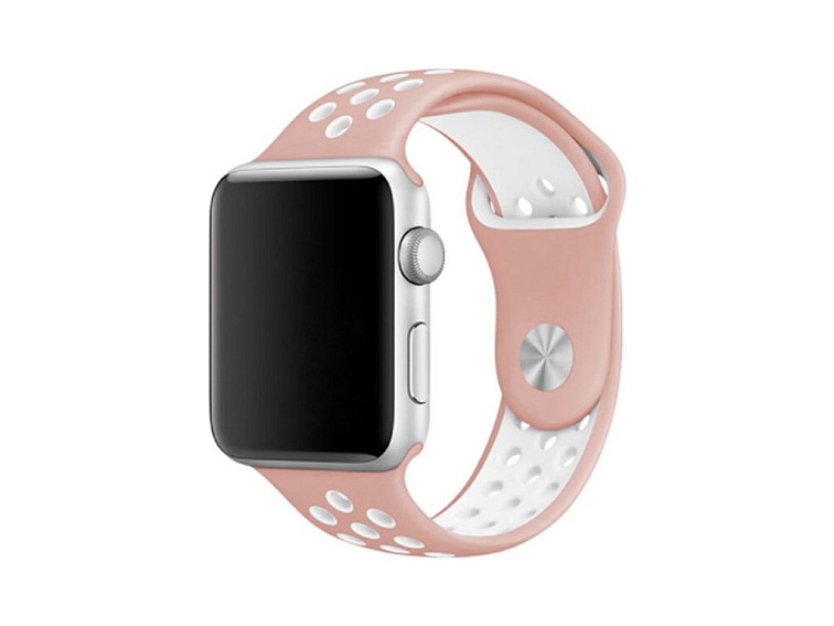 Sportovní řemínek na Apple Watch - Růžovo-bílý