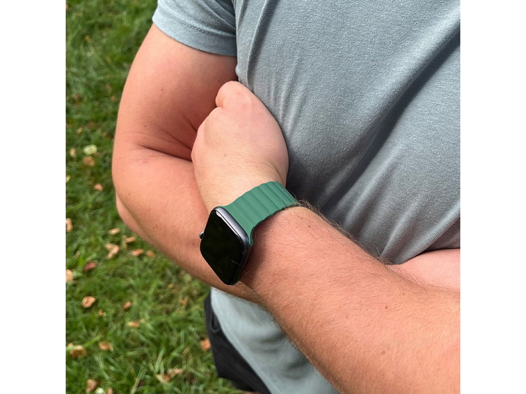 Stylový řemínek s magnetem pro Apple Watch - Khaki