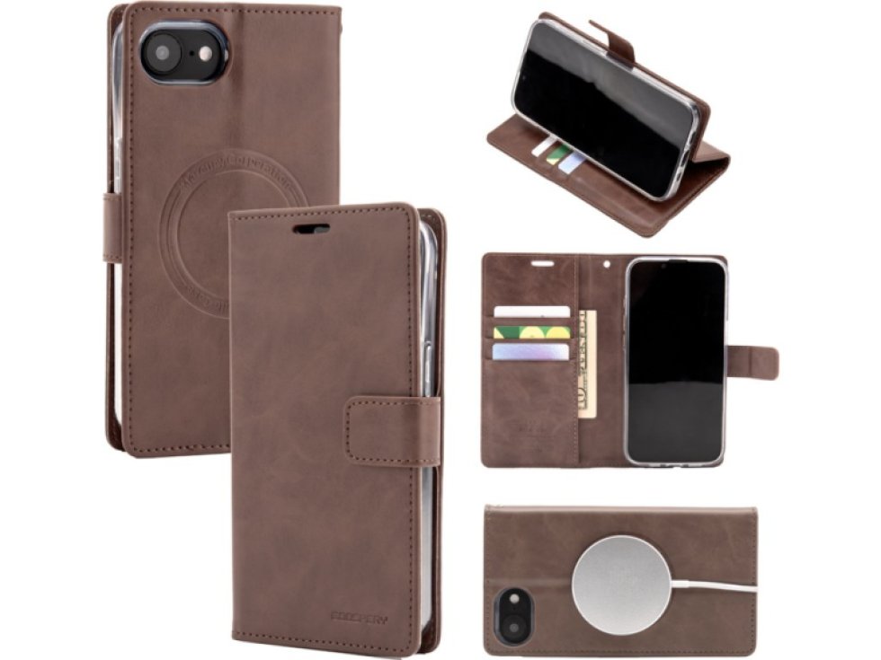 Ochranné pouzdro na iPhone 16e - Mercury, Bluemoon MagSafe Brown