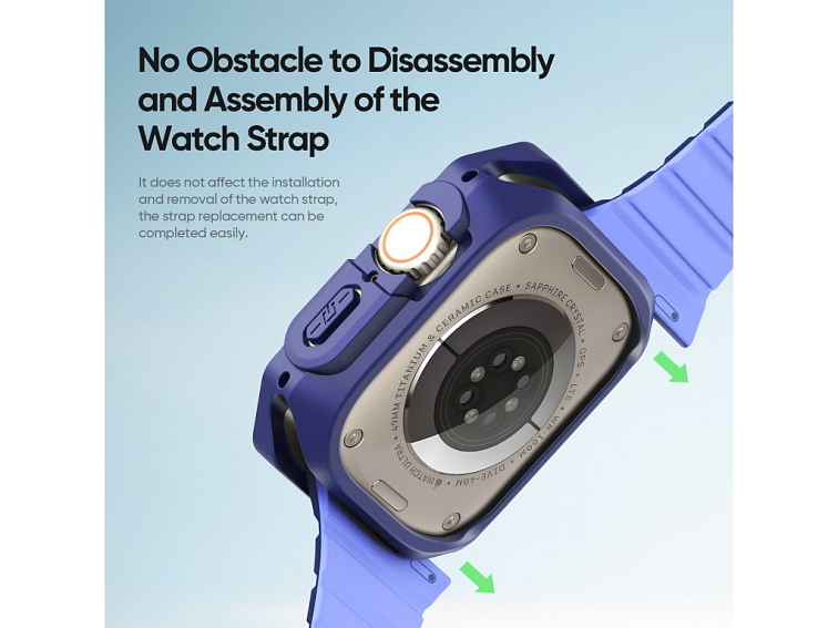 Ochranný kryt na Apple Watch 49mm - DuxDucis, Tamo Blue