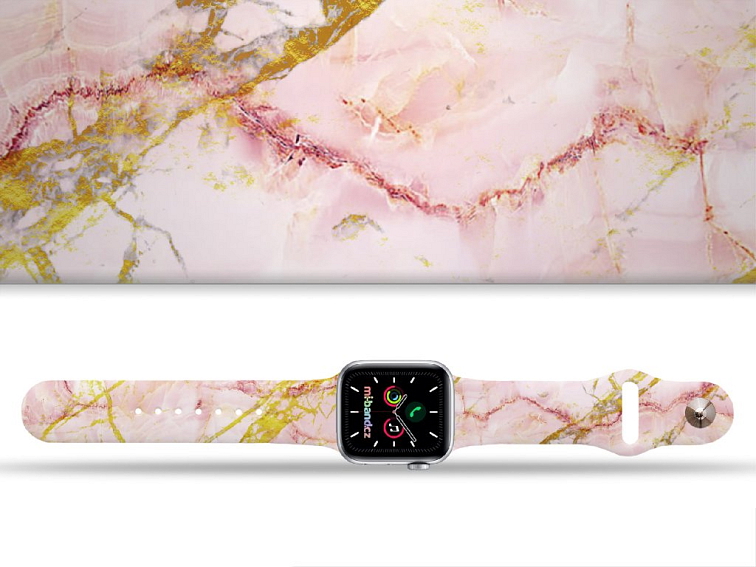 Apple watch řemínek Růžovo-zlatý mramor
