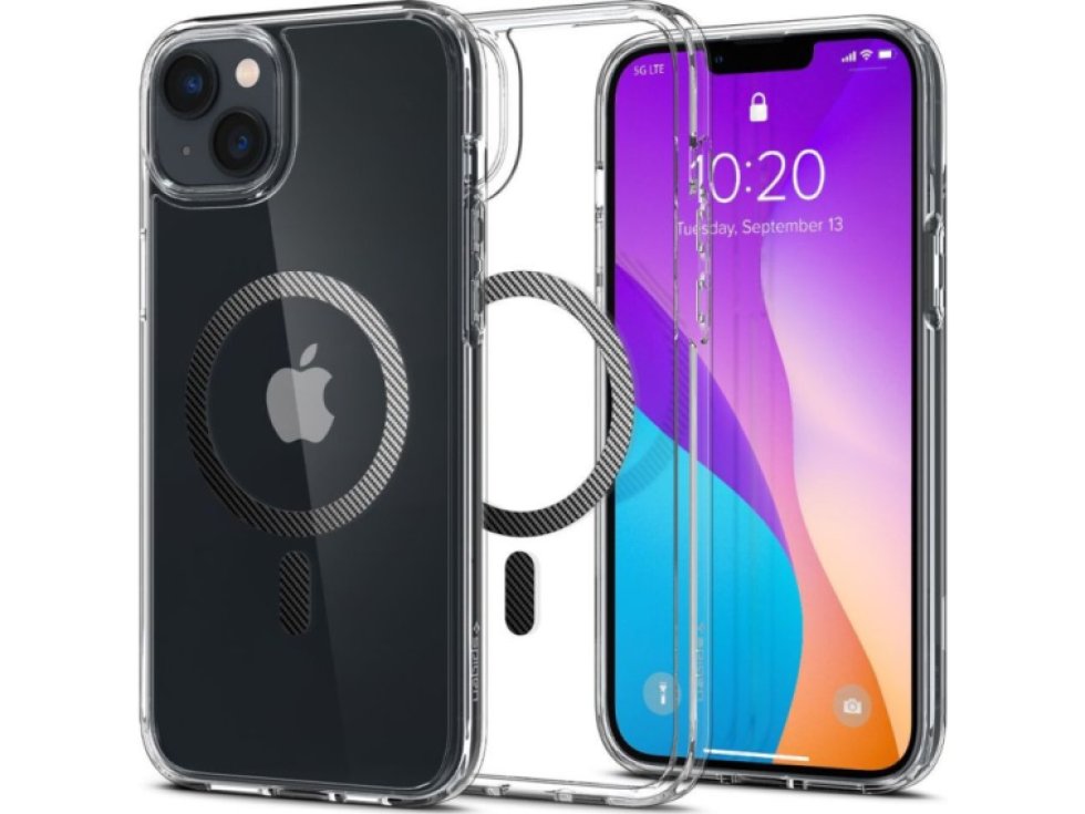 Ochranný kryt pro iPhone 14 - Spigen, Ultra Hybrid Mag Carbon Fiber