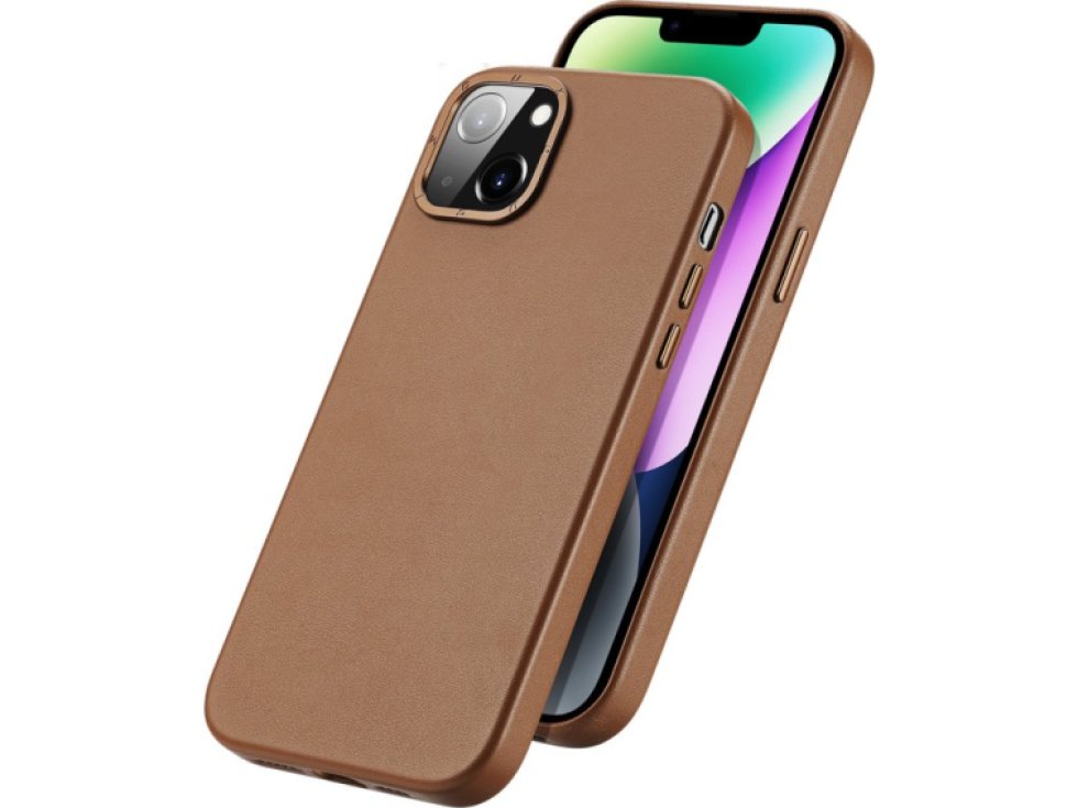 Ochranný kryt na iPhone 14 PLUS - DuxDucis, Grit with MagSafe Brown