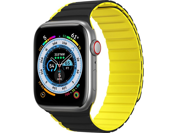 Řemínek na Apple Watch 38mm / 40mm / 41mm / 42mm - DuxDucis, LD BlackYellow