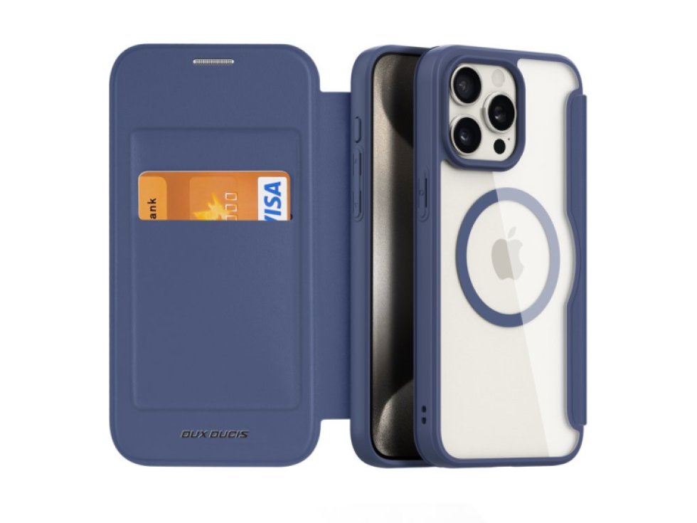 Ochranné pouzdro na iPhone 15 Pro MAX - DuxDucis, SkinX Pro with MagSafe Blue