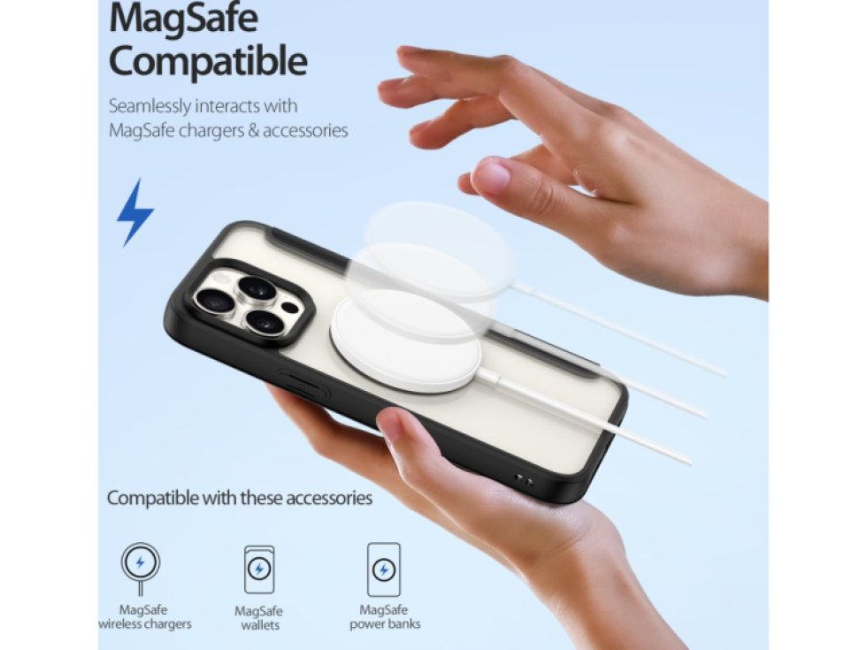 Ochranné pouzdro na iPhone 15 Pro MAX - DuxDucis, SkinX Pro with MagSafe Black