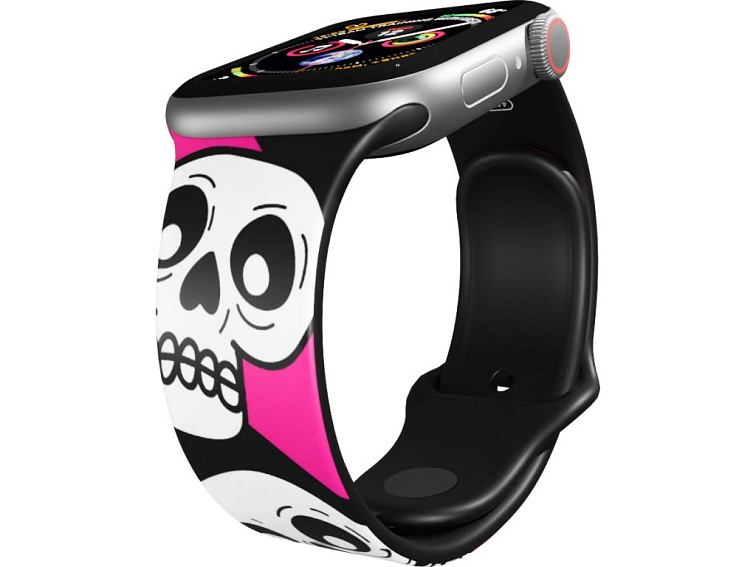Apple watch řemínek Lebky růžové