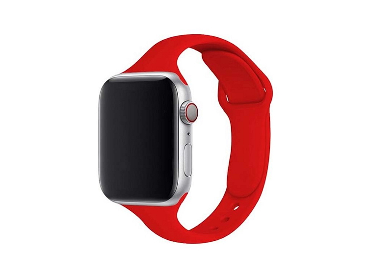 Dámský jednobarevný řemínek pro Apple Watch - Červený
