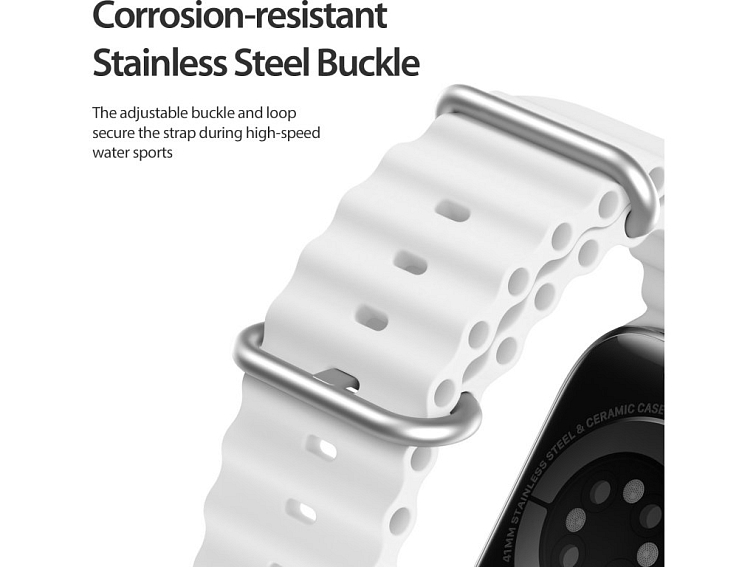 Řemínek pro Apple Watch 38mm / 40mm / 41mm / 42mm - DuxDucis, OceanWave White