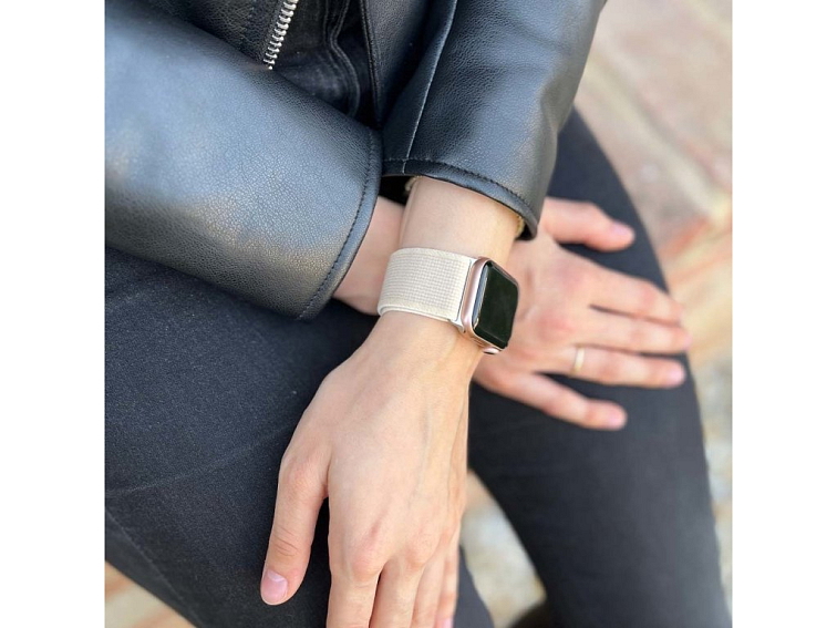 Trailový nylonový řemínek na Apple Watch - Béžový