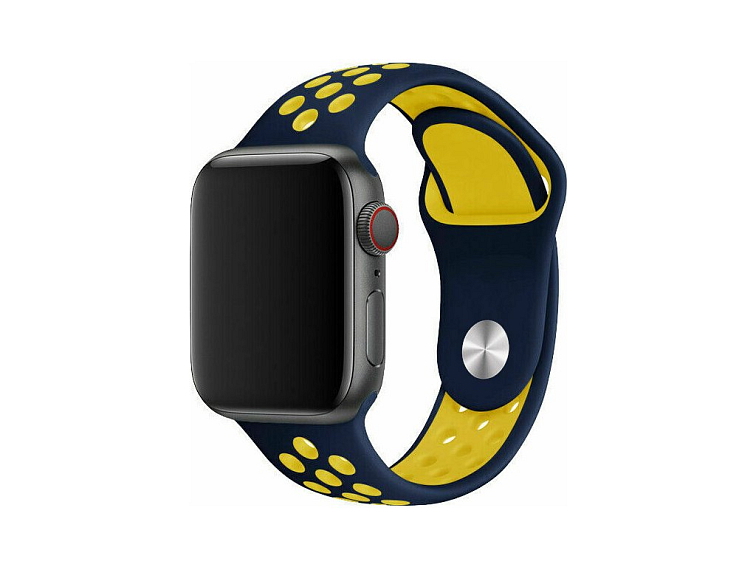 Sportovní řemínek na Apple Watch - Darkblue-Yellow