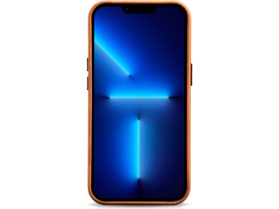 Kožený obal na iPhone 14 Pro MAX - iCarer, OilWax MagSafe Retro WMI14220704-RB