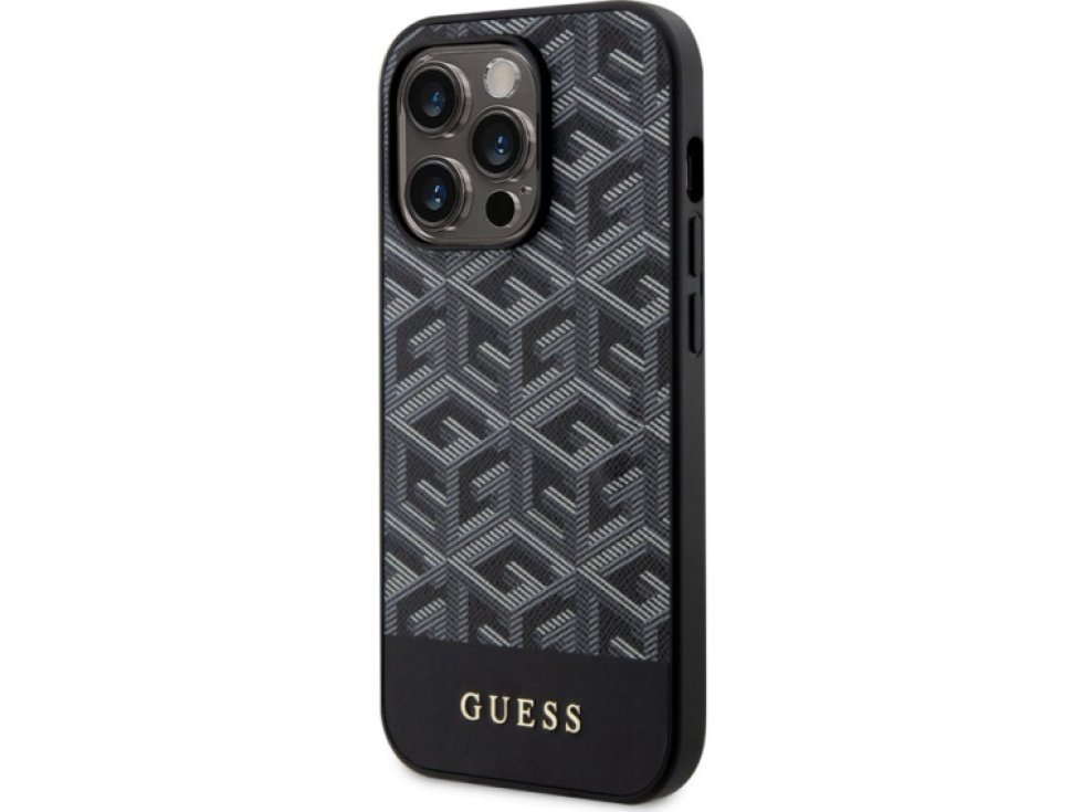 Ochranný kryt pro iPhone 13 Pro - Guess, G Cube MagSafe Black GUHMP13LHGCFSEK