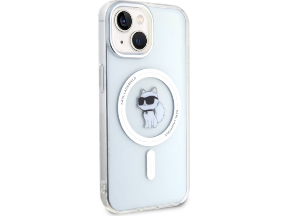 Ochranný kryt na iPhone 15 - Karl Lagerfeld, IML Choupette MagSafe Transparent KLHMP15SHFCCNOT