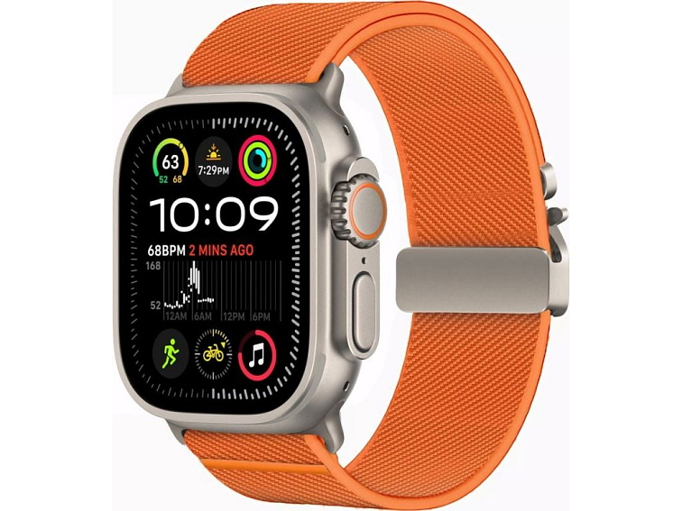 Řemínek pro Apple Watch 44mm / 45mm / 46mm / 49mm - Tech-Protect, Nylon Clasp Orange