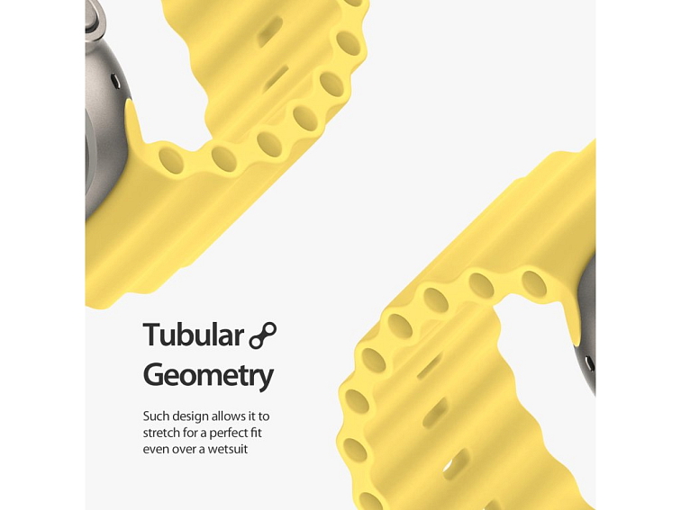 Řemínek pro Apple Watch 44mm / 45mm / 46mm / 49mm - DuxDucis, OceanWave Yellow