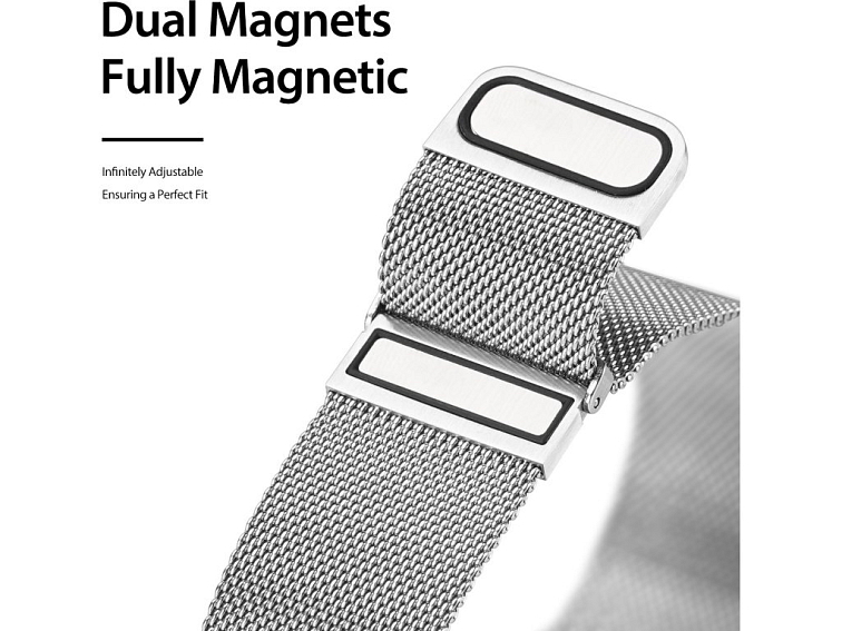 DuxDucis Řemínek pro Apple Watch 44mm / 45mm / 46mm / 49mm - DuxDucis, Milanese Silver