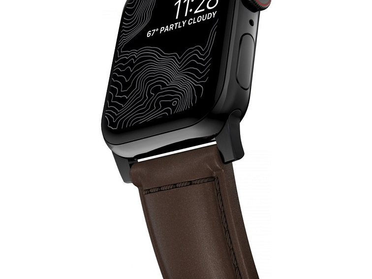 Kožený pásek / řemínek pro Apple Watch 44mm / 45mm / 46mm / 49mm - Nomad, Traditional Band Black/Brown