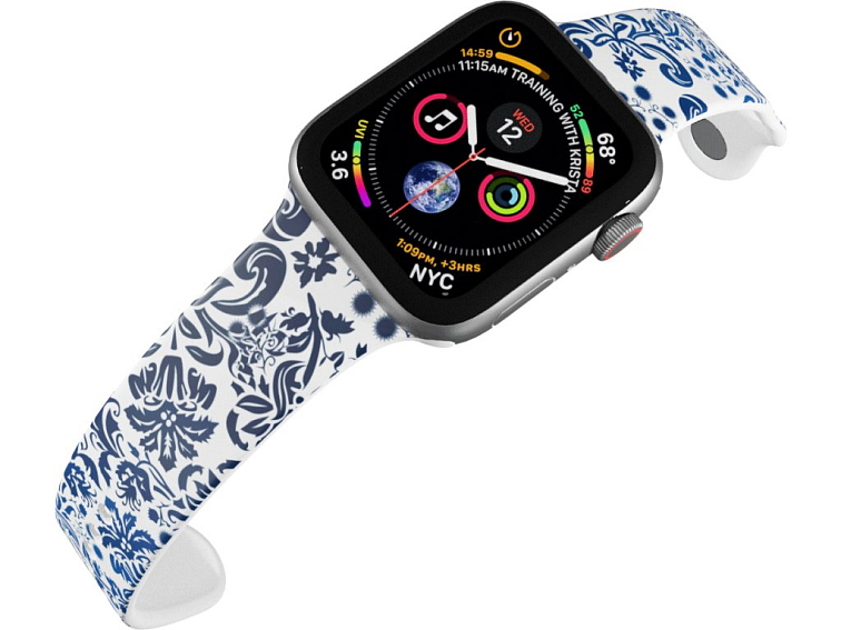 Apple watch řemínek Modré květiny