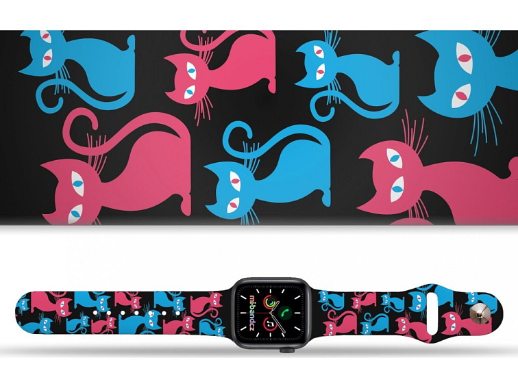 Apple watch řemínek Barevné kočky