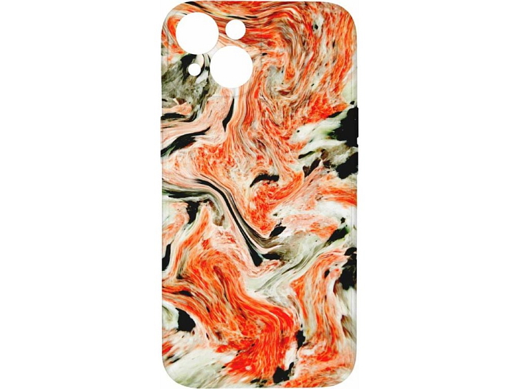 Kryt Oranžový mramor pro iPhone 15 Plus
