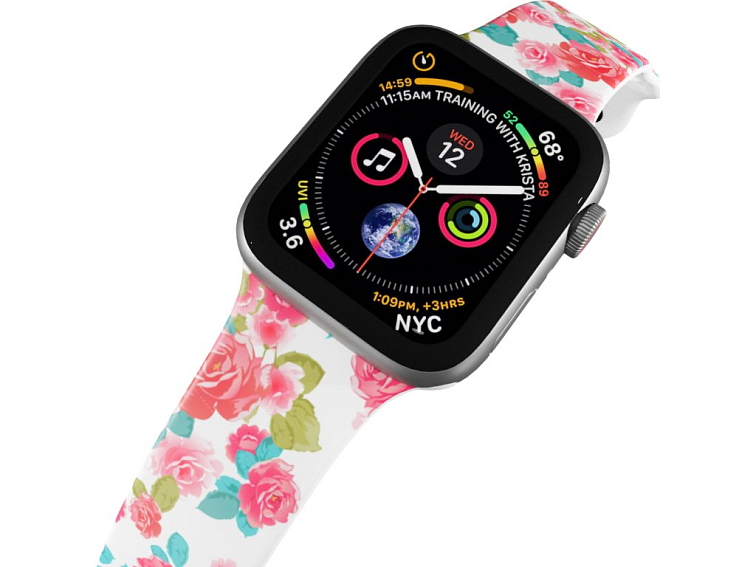 Apple watch řemínek Červené růžičky