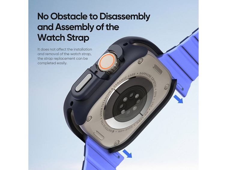 Ochranný kryt na Apple Watch 49mm - DuxDucis, Bamo Midnight/Orange