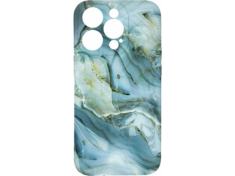 Kryt Modro šedý mramor pro iPhone 14 Pro