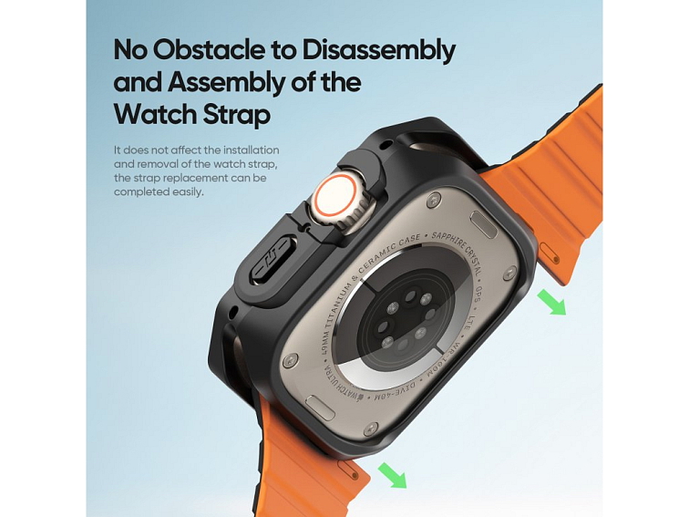 Ochranný kryt na Apple Watch 49mm - DuxDucis, Tamo Translucent