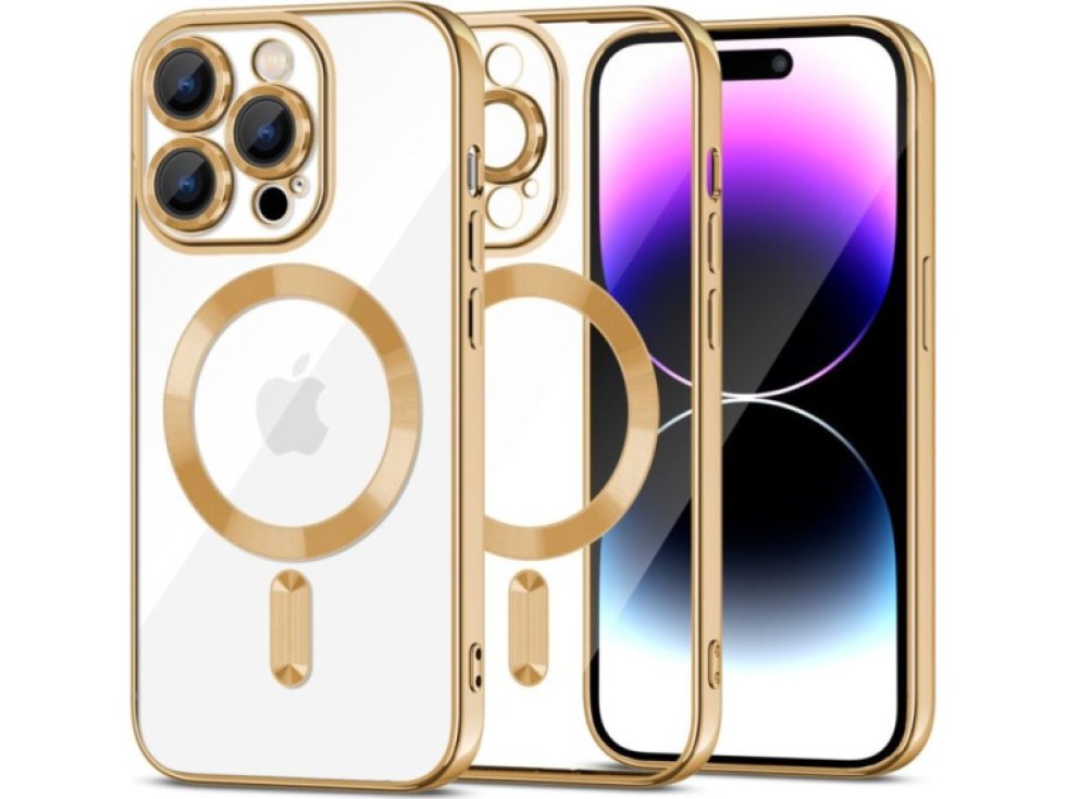 Ochranný kryt na iPhone 15 Pro - Tech-Protect, Magshine MagSafe Gold