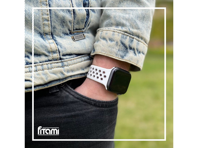 Sportovní řemínek na Apple Watch - Bílá levandule