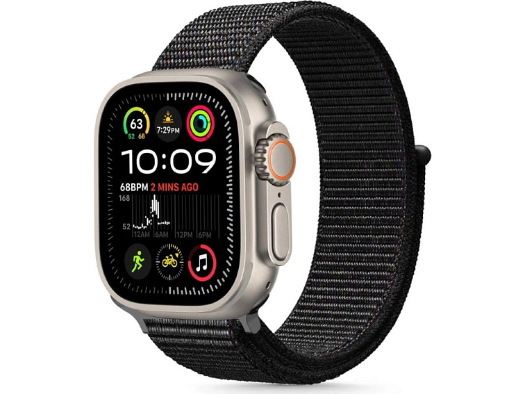 Řemínek pro Apple Watch 44mm / 45mm / 46mm / 49mm - Tech-Protect, Nylon Black
