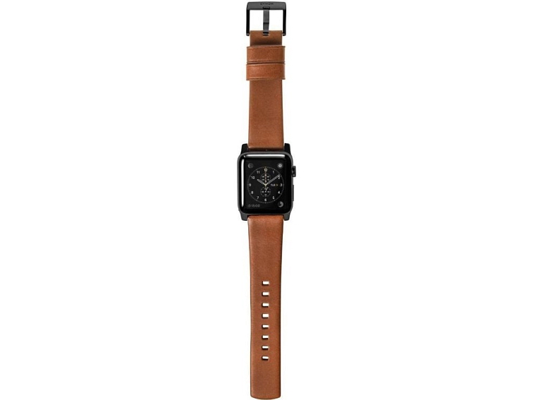 Kožený pásek / řemínek pro Apple Watch 44mm / 45mm / 46mm / 49mm - Nomad, Modern Brown Black