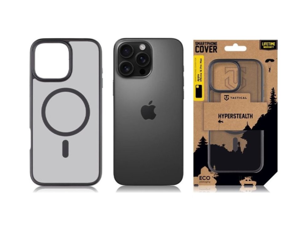 Ochranný kryt na iPhone 16 Pro MAX - Tactical, MagForce Hyperstealth Asphalt