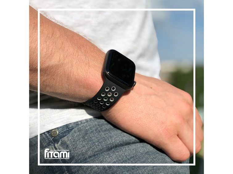 Sportovní řemínek na Apple Watch - Černo-šedý